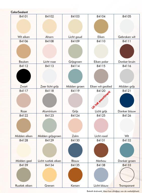 Sealant Color Chart